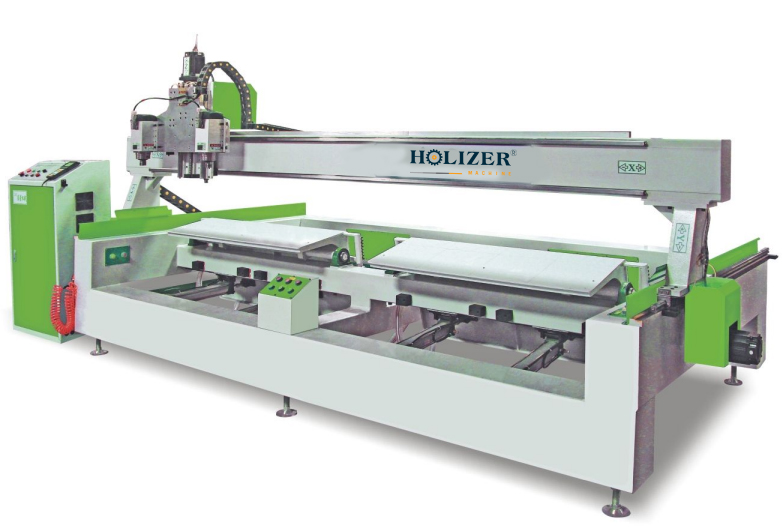 MÁY CNC 4D CẮT VÁN ÉP CONG 2 BÀN 2 TRỤC
