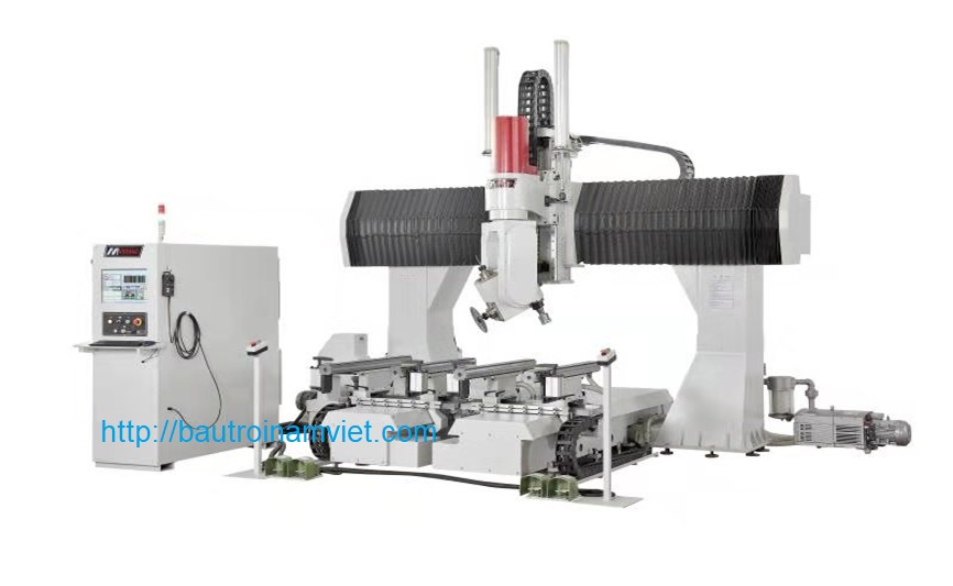 Máy phay và khoan gỗ 5 trục ( máy gia công trung tâm 5D ) Model MUDA5-T3