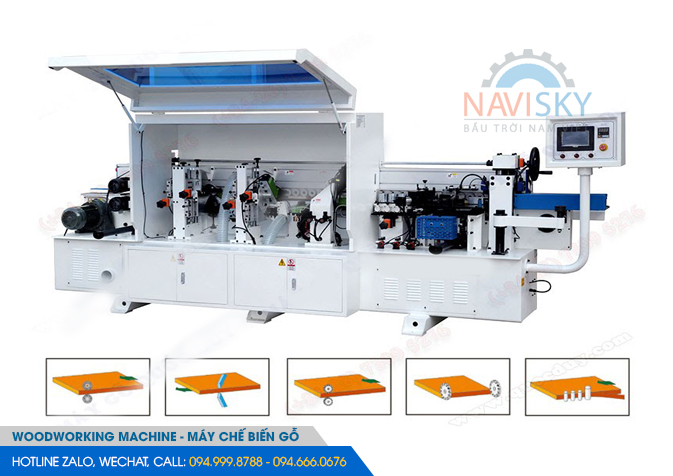 Máy dán cạnh gỗ công nghiệp