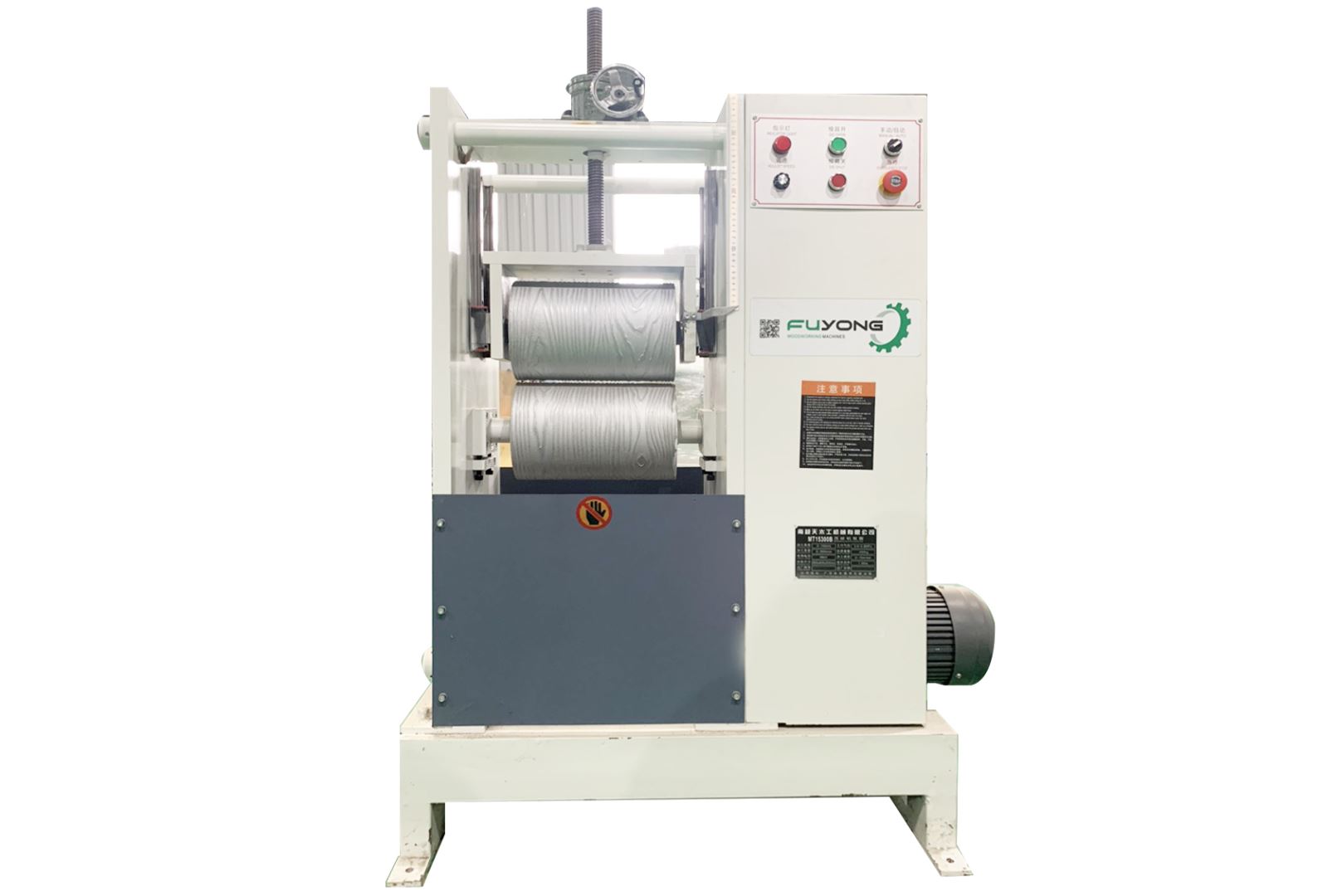 Máy ép vân gỗ 400mm trục ngang