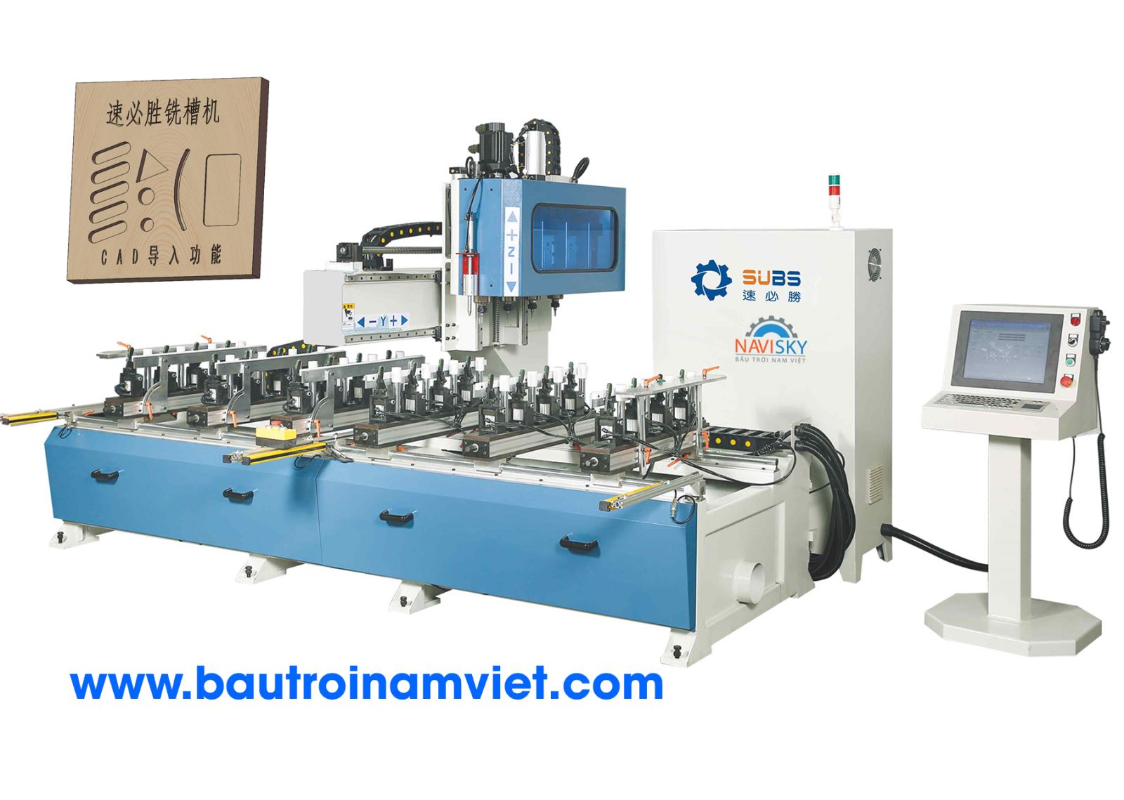 MÁY MỘNG ÂM CNC 4 ĐẦU 2 BÀN